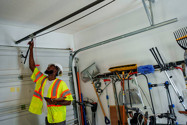 Professional Garage Door Panel Replacement technician working in Elida, OH
